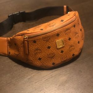 Brown mcm belt bag
